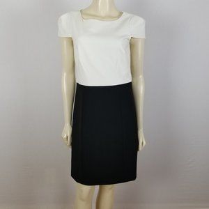 4.‎ collective career sheath black white dress 8